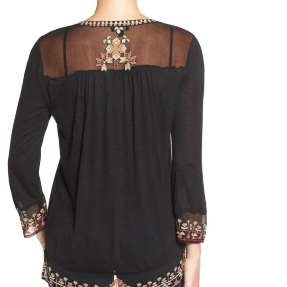 Lucky Brand embroidered top, NWT - Picture 2 of 5